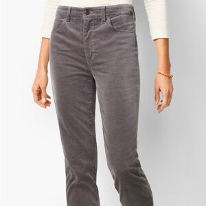 Talbots Women's Charcoal Straight Leg Velveteen Jeans